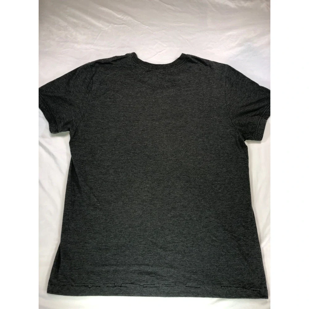 Nike Just Do It Graphic T-Shirt Mens Medium Grey Red Swoosh Athletic Tee 00677